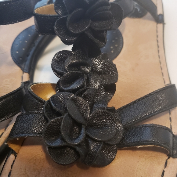 B.O.C. women's black leather sandals size 10 EU 42 - Picture 2 of 13
